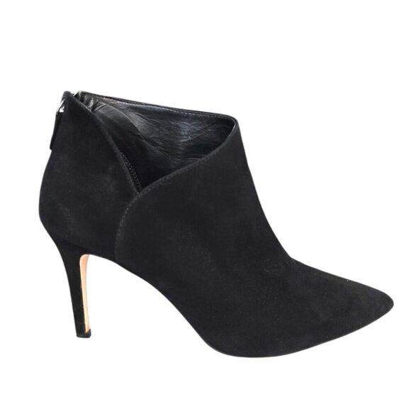 Enzo Angiolini Ruthley Black Suede Pointed Toe Stiletto Ankle Bootie Sz 9.5M - Picture 2 of 9